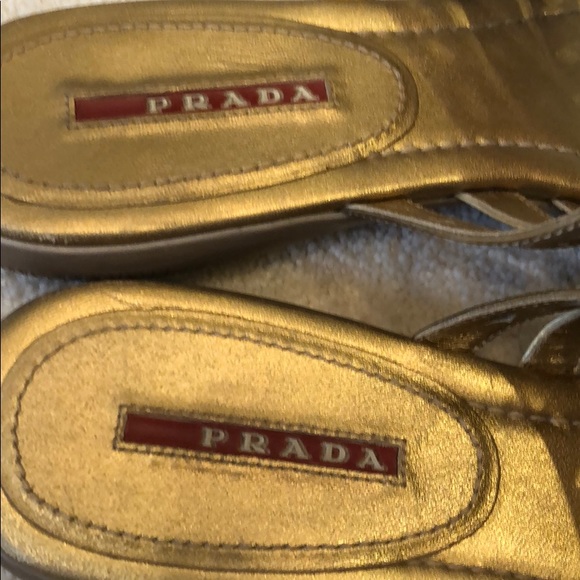 Prada Gold Sandals - Picture 3 of 3